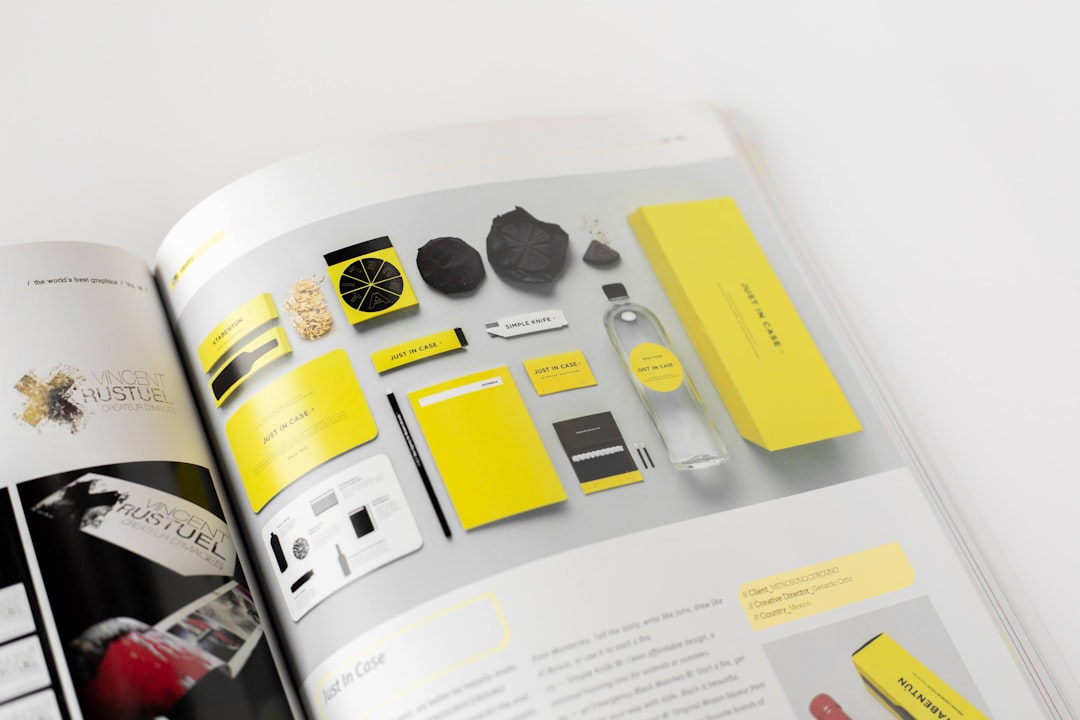 Promotional packaging and card design mockup in a printing workflow